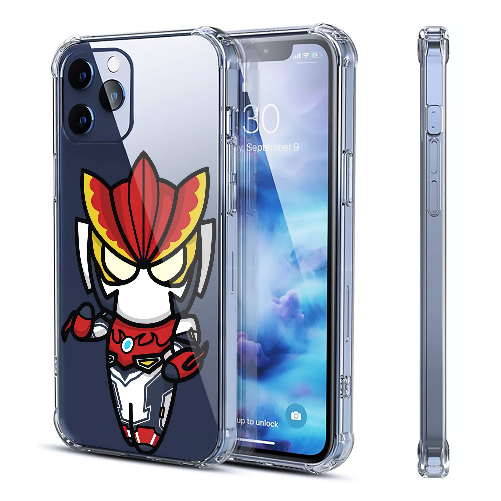 （画像用） ウルトラマン Ultraman 【iPhone 12シリーズ対応】透明スマホケース（クリアソフトケース）